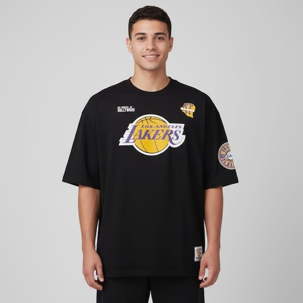 Camiseta do Los Angeles Lakers NBA Masculina N0527 Pennant