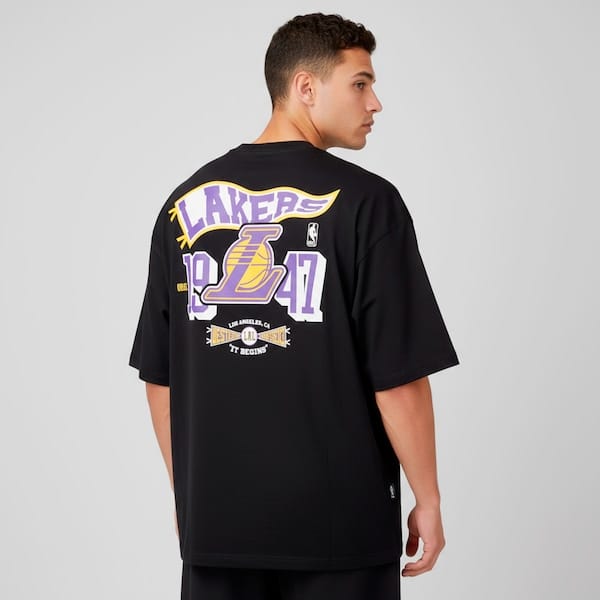 Camiseta do Los Angeles Lakers NBA Masculina N0527 Pennant - 2