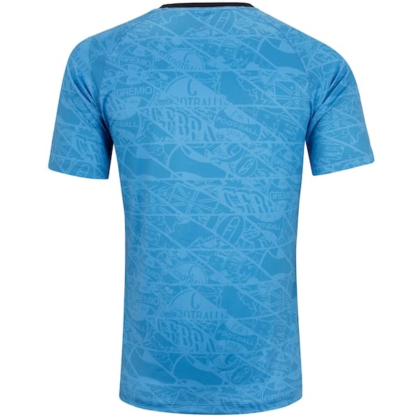 Vista 2 Camisa do Grêmio Pré Jogo 25 Torcedor Umbro Masculina Umbro AZUL/PRETO