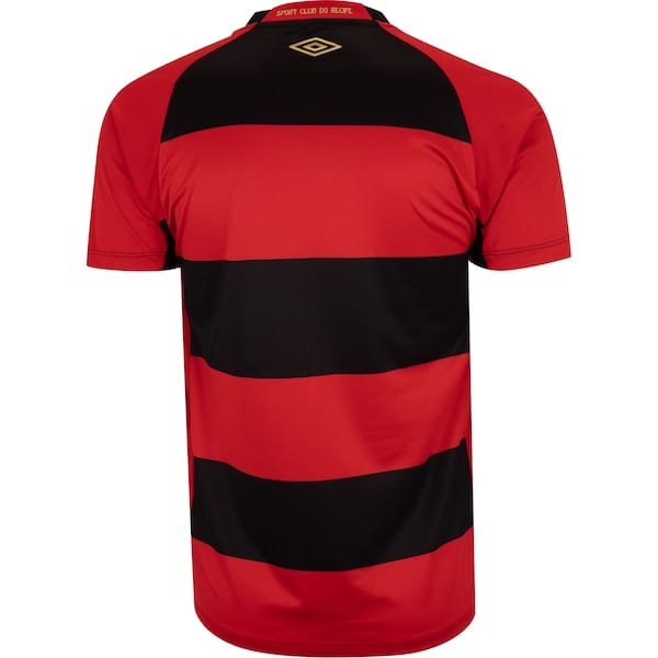 Vista 2 Camisa do Sport CIub do Recife I 25 Umbro Masculina Torcedor Umbro VERMELHO/PRETO