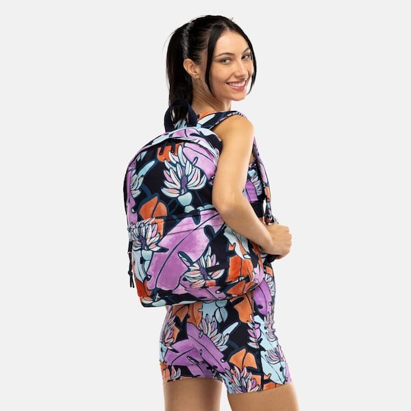 Vista 2 Mochila Farm Xodó Banana Flora 17 Litros FARM AZUL ESC/ROSA