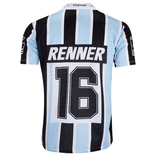 Vista 2 Camiseta do Grêmio Betel Retrô 1995 Masculina Betel AZUL/PRETO