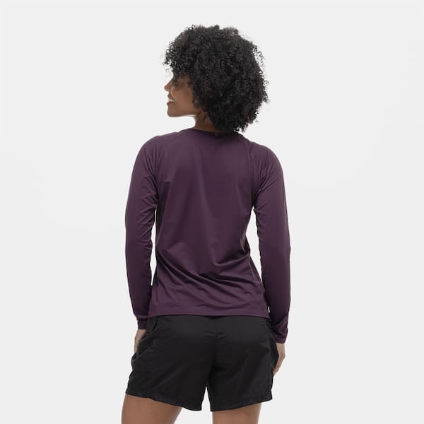 Vista 2 Camiseta Nord Manga Longa Repelente UV Feminina Nord Outdoor ROXO ESCURO