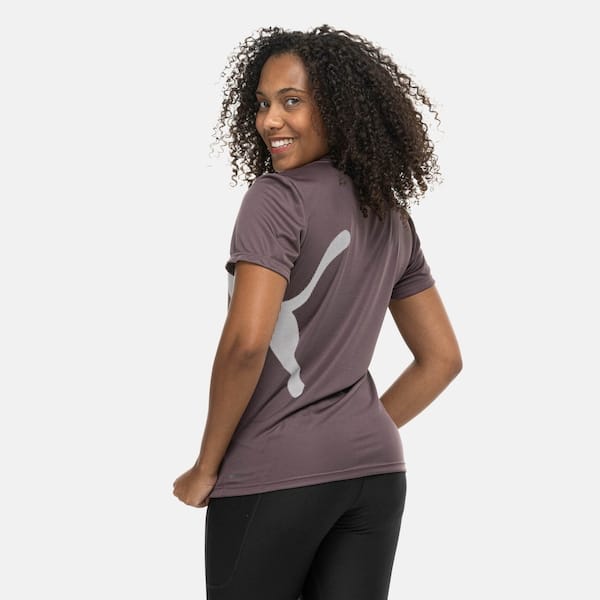 Vista 2 Camiseta Feminina Manga Curta Puma Tad Big Logo Jersey Puma ROXO