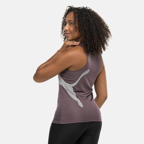 Vista 2 Camiseta Regata Feminina Puma Tad Big Logo Puma ROXO