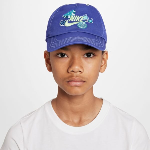 Vista 2 Boné Juvenil Nike Club Aba Curva Nike AZUL ESCURO