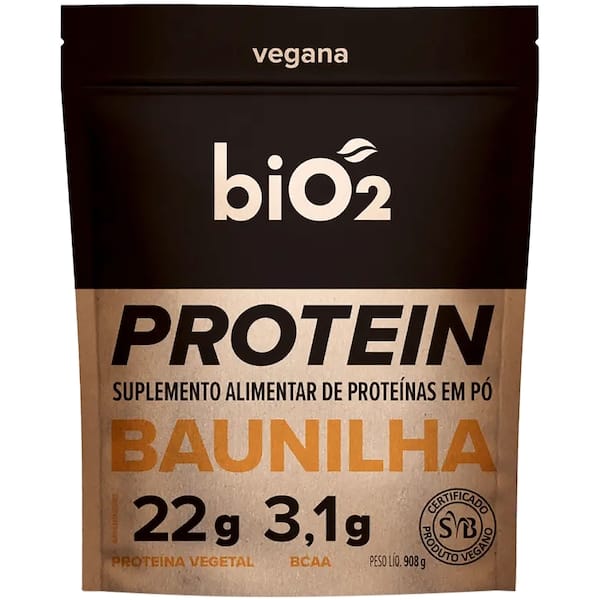 Proteína Vegetal biO2 Arroz e Ervilha Sabor Vegana Sem Glúten 908 g