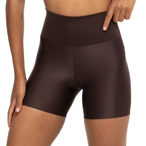 Bermuda Oxer Rib Shine Feminina