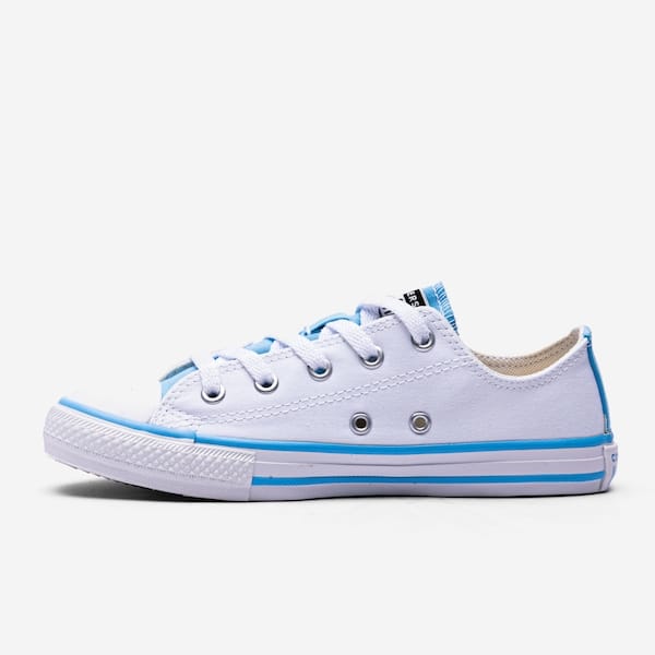 Vista 2 Tênis Infantil Converse X Disney Stitch Chuck Taylor All Star Converse BRANCO/AZUL CLA