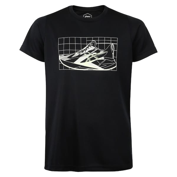 Vista principal Camiseta ASICS Estampada Infantil ASICS PRETO