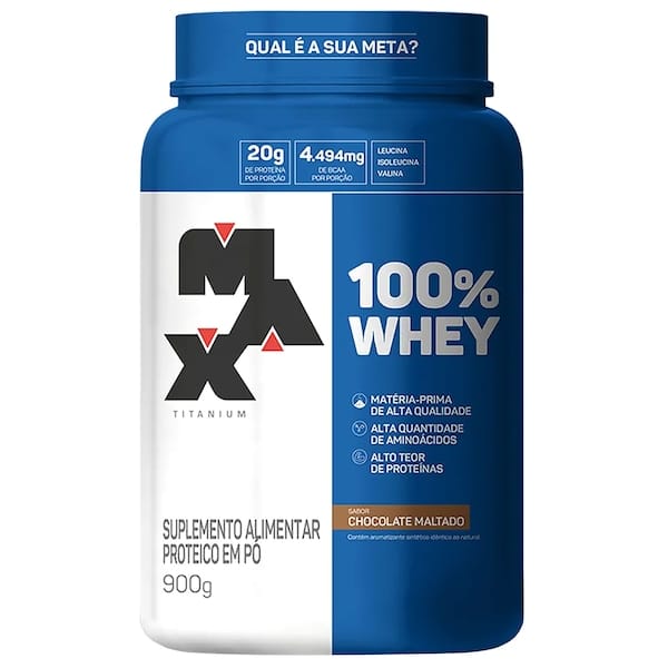 Whey Protein Max Titanium Chocolte Maltado 900g