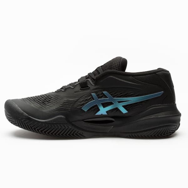 Vista 2 Tênis Feminino ASICS GEL-Resolution X Clay Night Energy ASICS PRETO/AZUL