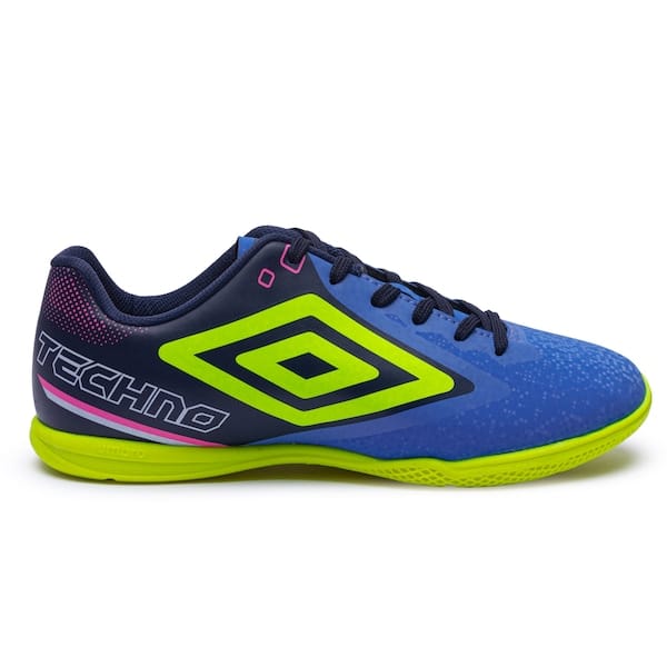 Vista principal Chuteira Futsal Adulto Umbro Techno II Umbro AZUL ESC/VERDE
