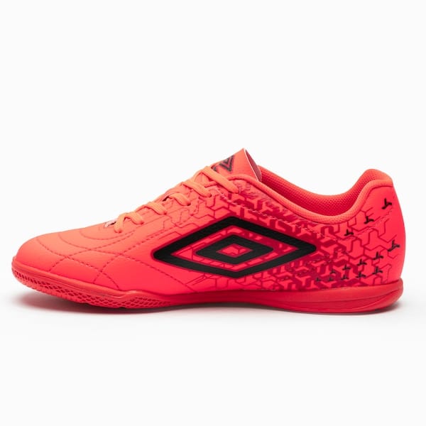 Vista 2 Chuteira Futsal Adulto Umbro Class Neo Fiery Umbro CORAL/PRETO