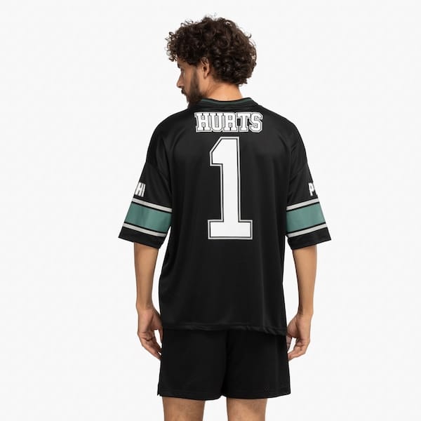 Vista 2 Camiseta do Philadelphia Eagles NFL Hurts NF164 Masculina NFL PRETO