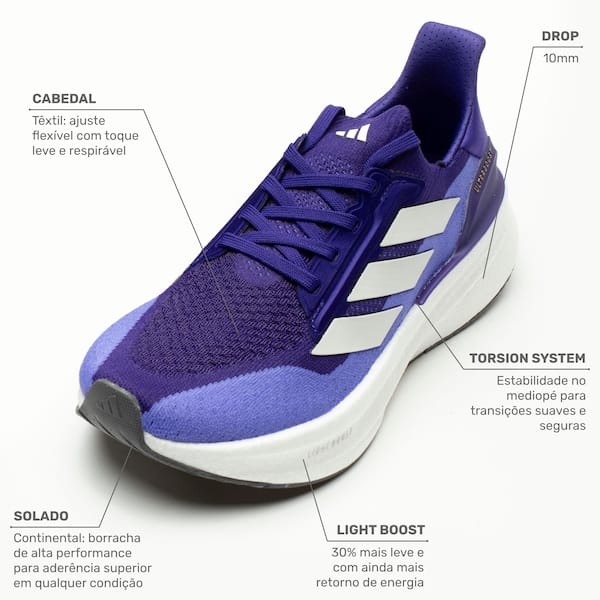 Vista 2 Tênis Feminino adidas Ultraboost 5x Adidas ROXO ESCURO