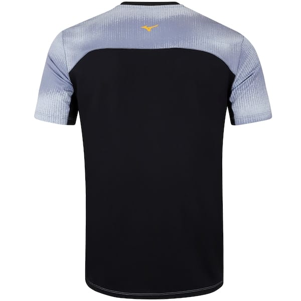 Vista 2 Camiseta Mizuno Run Easy 5 Masculina Mizuno CINZA/PRETO