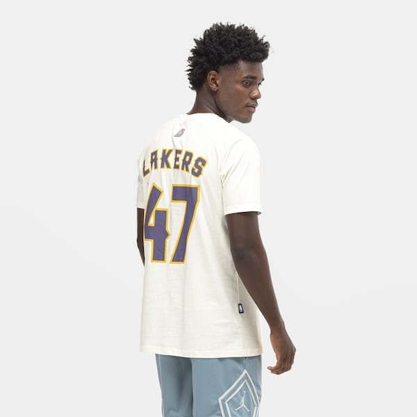 Vista 2 Camiseta do Los Angeles Lakers NBA Ace N0950 Masculina NBA OFF WHITE
