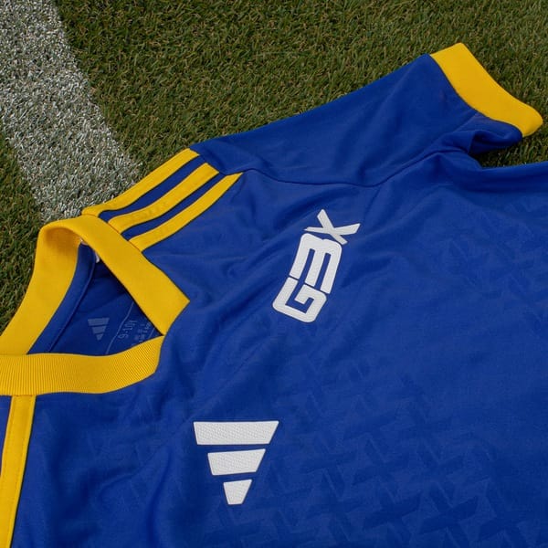 Vista 2 Camiseta adidas G3X Infantil Adidas AZUL/AMARELO