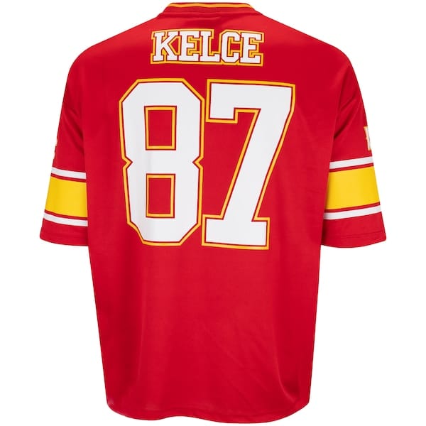 Vista 2 Camiseta do Kansas City Chiefs NFL Kelce NF161 Masculina NFL VERMELHO