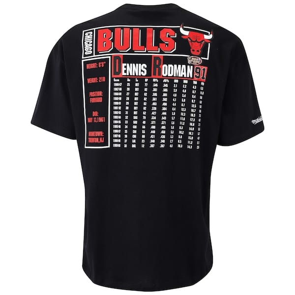 Vista 2 Camiseta Mitchell & Ness Chicago Bulls Trading NBA Masculina Mitchell And Ness PRETO