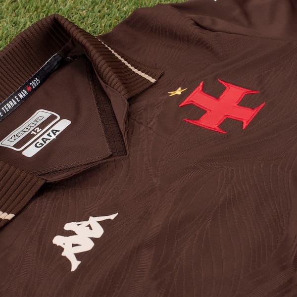 Vista 2 Camisa do Vasco da Gama III 25/26 Torcedor Kappa Infantil Kappa MARROM
