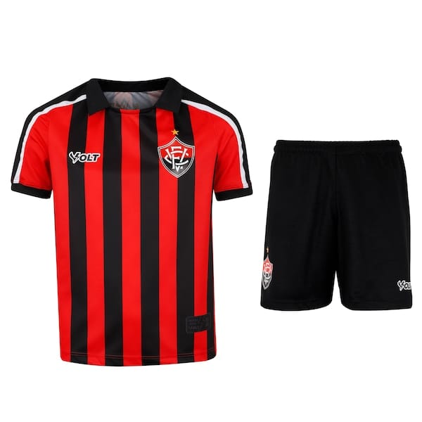 Kit de Uniforme do Vitória-BA I 25/26 Infantil Volt Camiseta + Calção