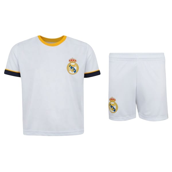 Kit de Uniforme do Real Madrid Braziline Infantil Camiseta + Calção
