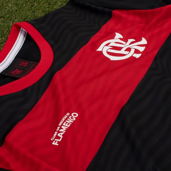 Vista 2 Camiseta do Flamengo Emoção Braziline Infantil braziline VERMELHO/PRETO