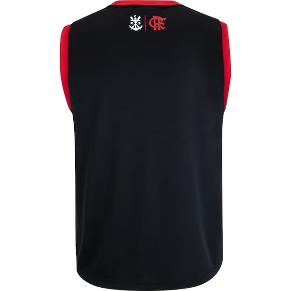 Vista 2 Camiseta Regata Flamengo Braziline Presença Masculina braziline VERMELHO/PRETO