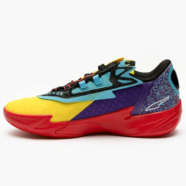 Vista 2 Tênis Masculino Puma Scoot Zeros II Caution Puma VERMELHO/LARANJA