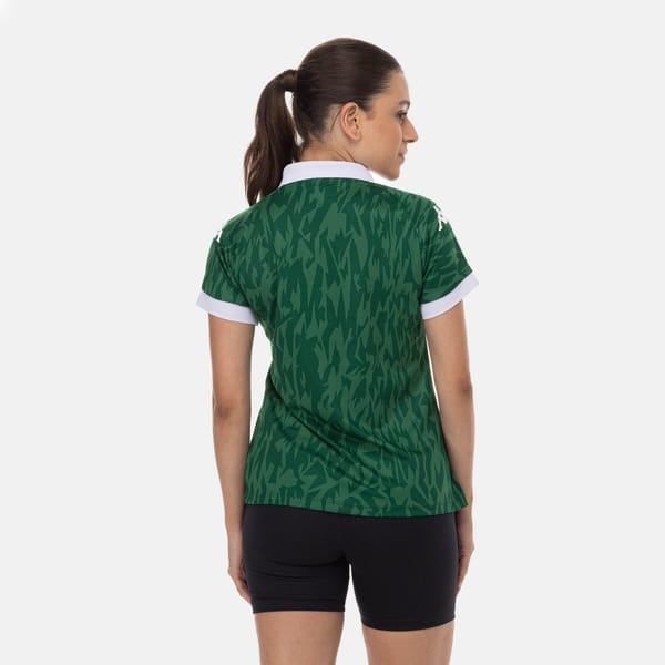 Vista 2 Camisa do Guarani I 25/26 Torcedor Kappa Feminina Kappa VERDE/BRANCO
