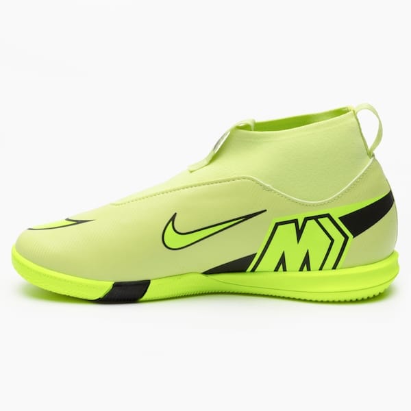 Vista 2 Chuteira Futsal Júnior Nike Mercurial Zoom Superfly 10 Academy Nike VERDE CLARO/PRETO