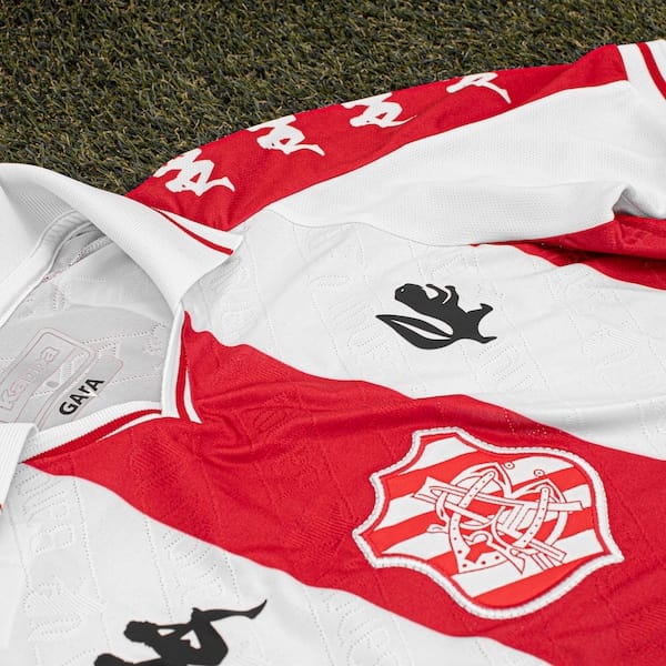 Vista 2 Camisa do Bangu I 25/26 Torcedor Kappa Infantil Kappa BRANCO/VERMELHO