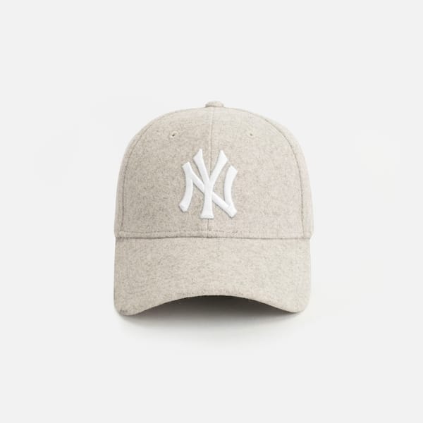 Vista 2 Boné New York Yankees MLB New Era Melton Aba Curva new era BEGE