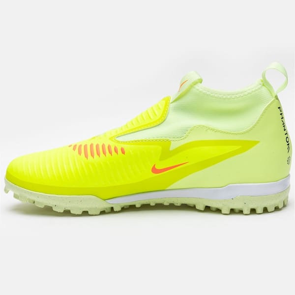 Vista 2 Chuteira Society Júnior Nike Phantom 6 High Academy Nike VERDE CLARO/PRETO