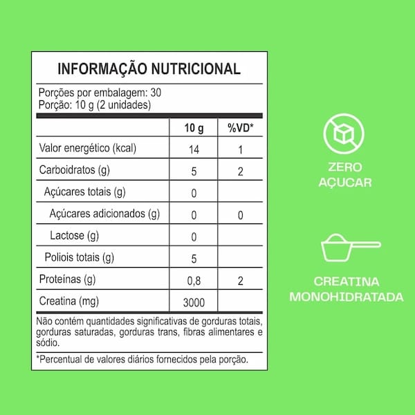 Creatina Guday Maçã Verde 60 Gomas - 2