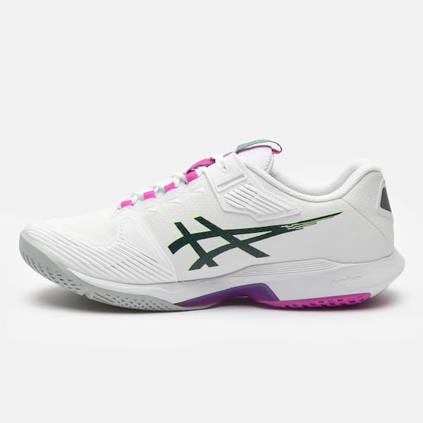 Vista 2 Tênis Masculino ASICS Solution Speed FF 4 ASICS BRANCO/ROSA