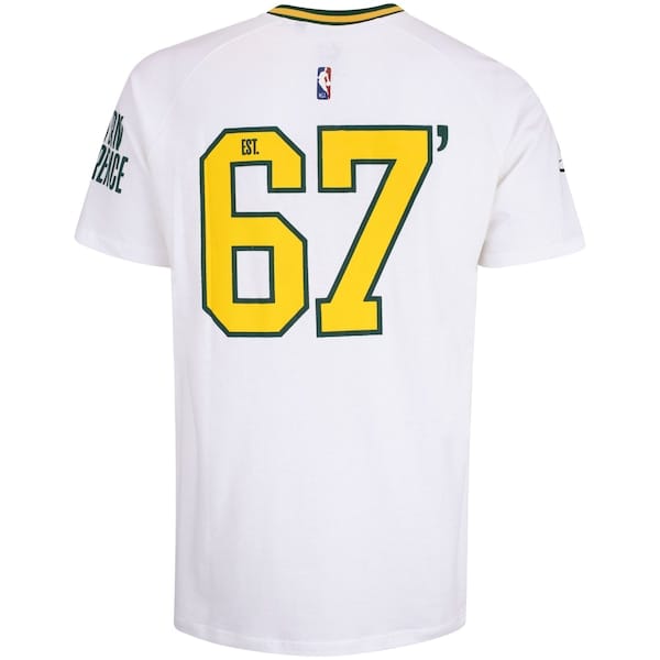 Vista 2 Camiseta Houston Rockets NBA Classic Numb NB745 Masculina NBA OFF WHITE