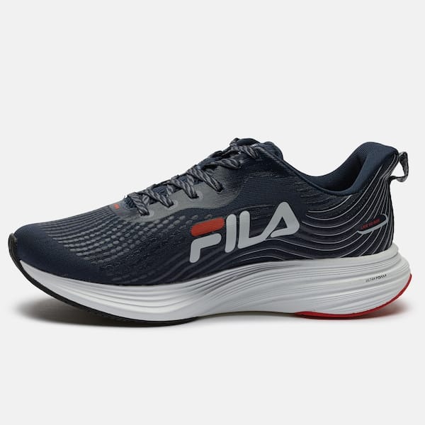 Vista 2 Tênis Masculino Fila Racer Curve 2 Fila AZUL ESC/VERMELHO