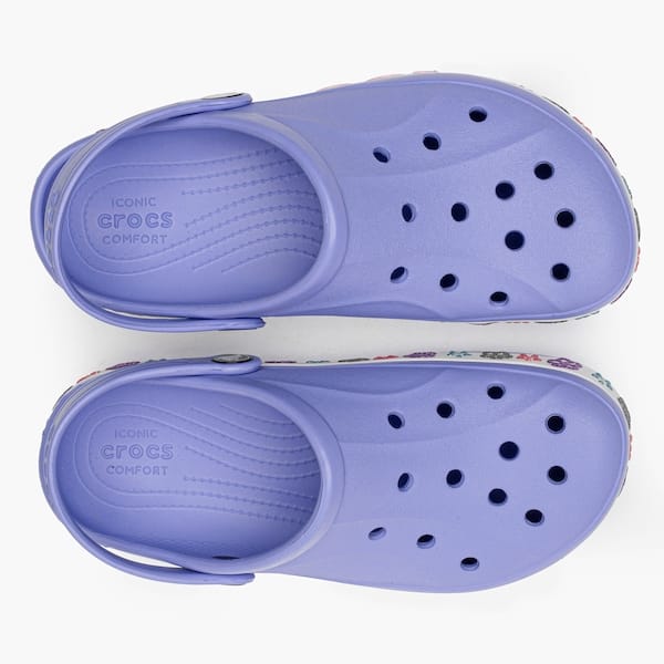 Vista 2 Sandália Infantil Crocs Bayaband Flower Clog Crocs ROXO CLARO