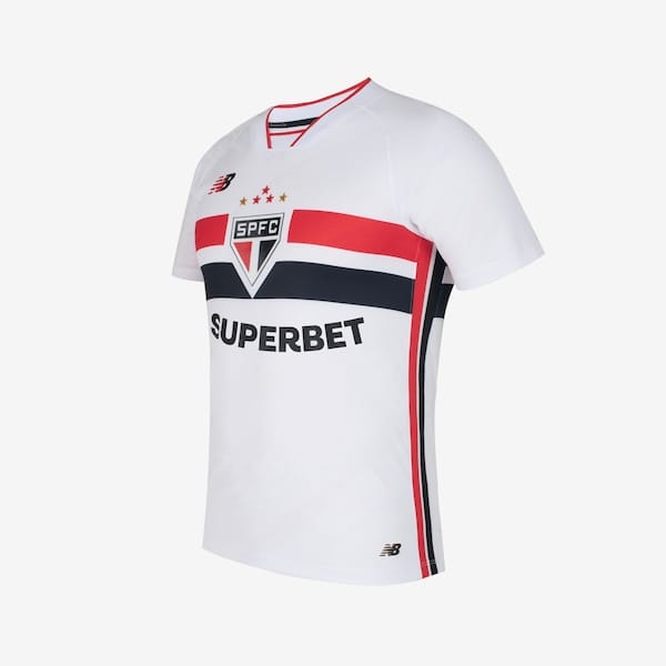 Vista 2 Camisa do São Paulo I 26/27 New Balance Jogador Masculina New Balance BRANCO/VERMELHO
