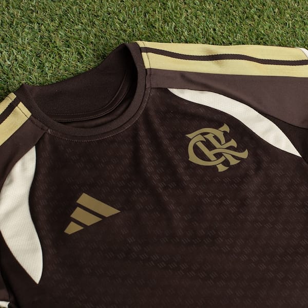 Vista 2 Camisa do Flamengo Treino Atleta 26/27 adidas Infantil Adidas MARROM