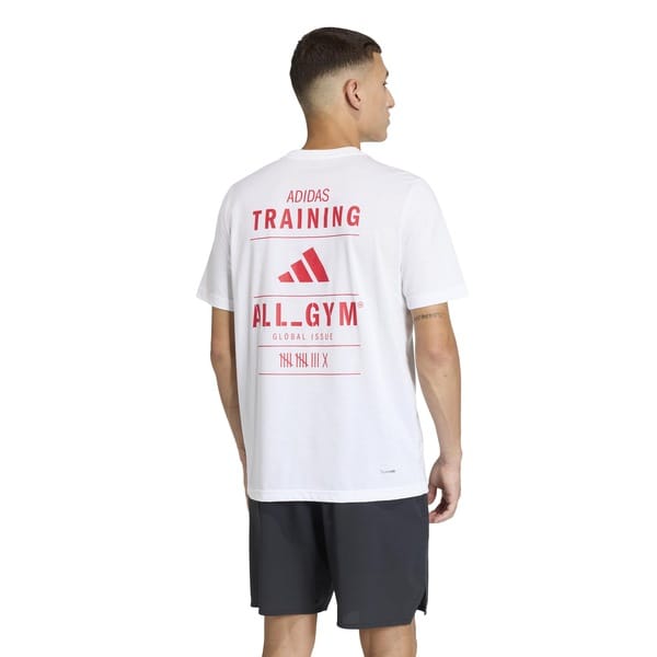 Vista 2 Camiseta adidas All GYM - Masculina Adidas BRANCO/VERMELHO