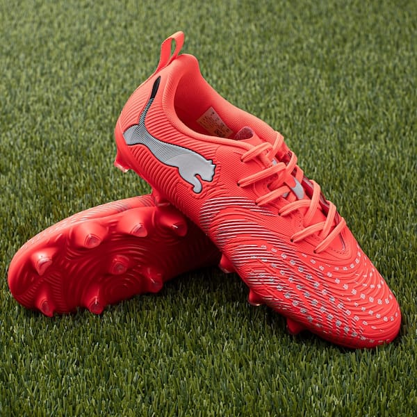 Vista 2 Chuteira de Campo Infantil PUMA Future 9 Play Puma LARANJA/PRATA