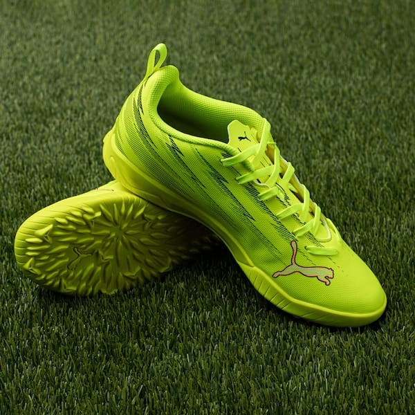 Vista 2 Chuteira Society Infantil PUMA Ultra 6 Play Puma AMARELO/LARANJA