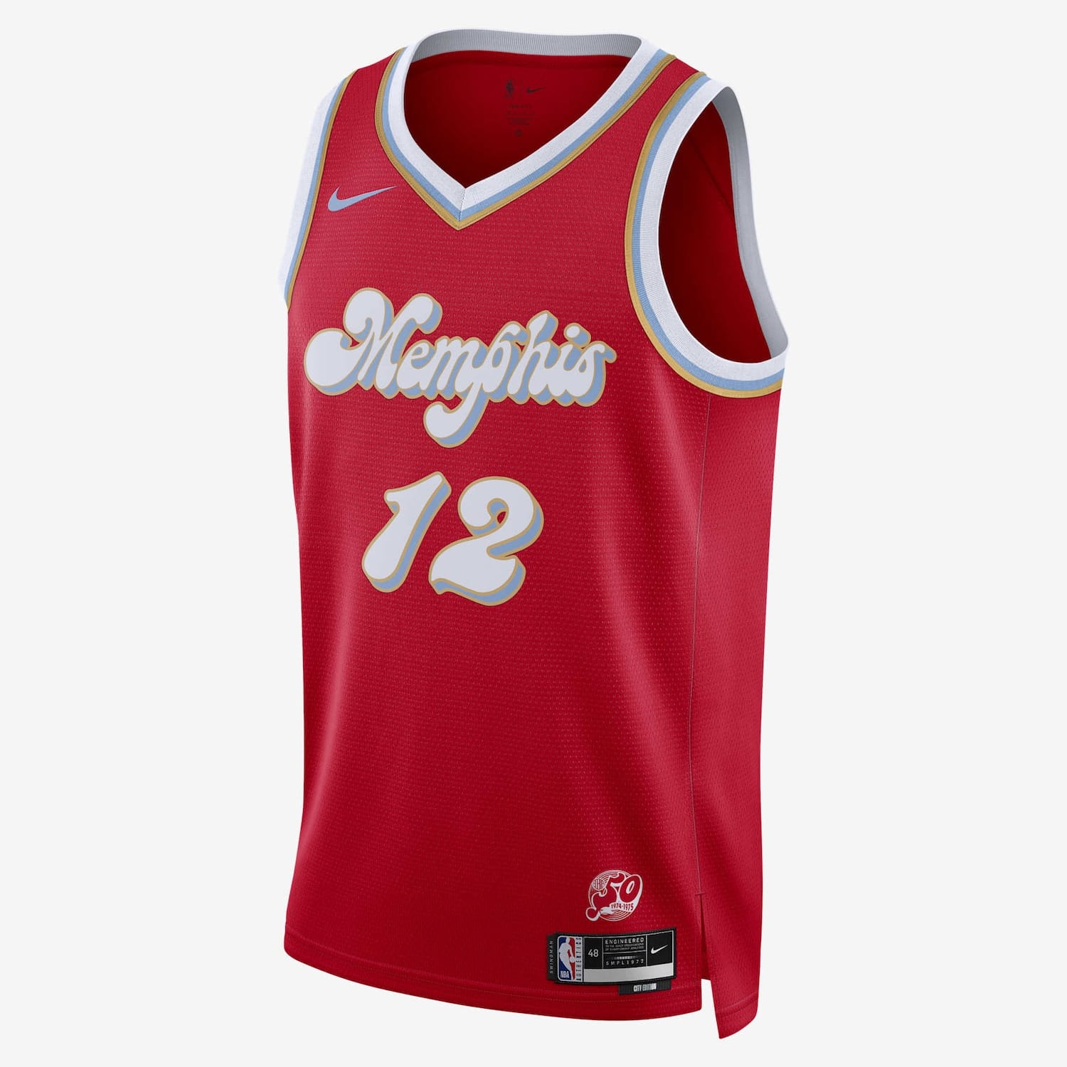 Vista principal Regata Nike Memphis Grizzlies City Edition 2024/25 Masculina Nike Vermelho