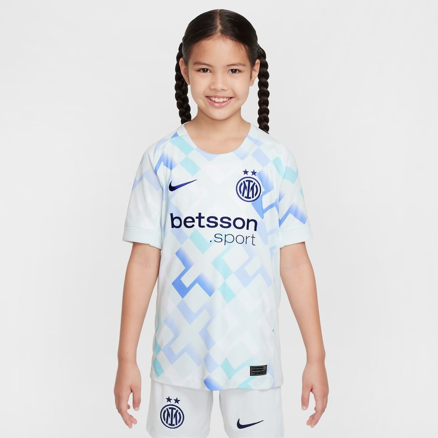 Vista principal Camisa Nike Inter de Milão II 2025/26 Torcedor Pro Infantil Nike Branco
