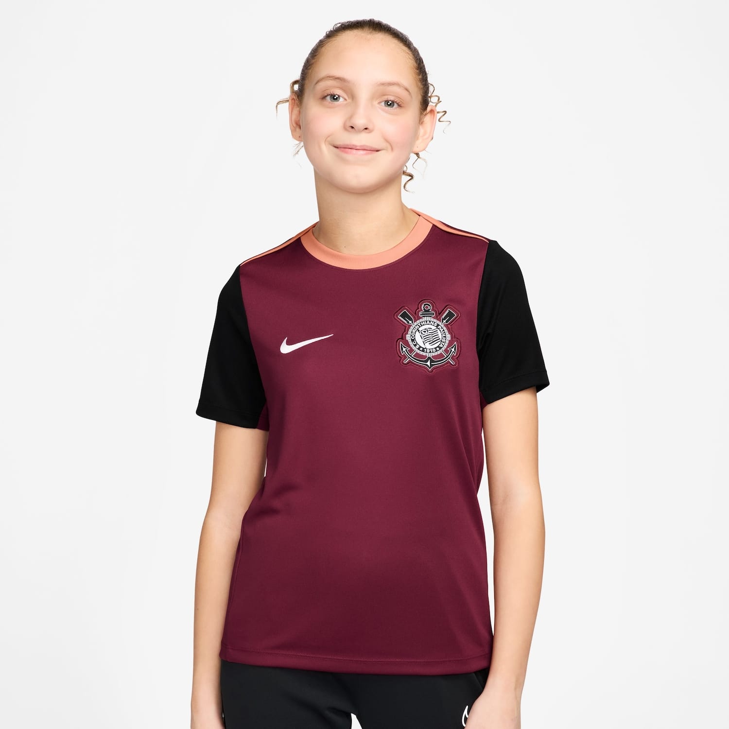 Vista principal Camiseta Corinthians Nike 2026 Treino Infantil Nike Vinho