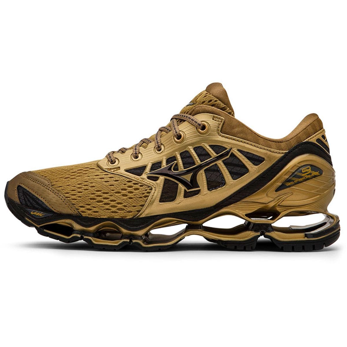 Vista principal Tênis Masculino Mizuno W Prophecy 9 Golden Run Dourado Mizuno